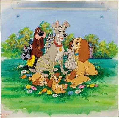 526130 LADY AND THE TRAMP Vintage Classic Collectors 2 16x12 WALL PRINT POSTER