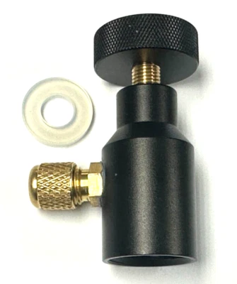 R744 Frosty-Freeze Adapter Cylinder to 1/4" Male Flare with On/Off Knob/Valve