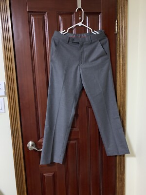 Alfani Mens Pants 30 30 Grey Dress Casual Work Flat Front