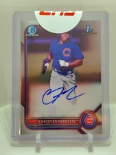 2022 Bowman Chrome 1st Christian Franklin Base Auto Cubs ROOKIE RC Autograph C1
