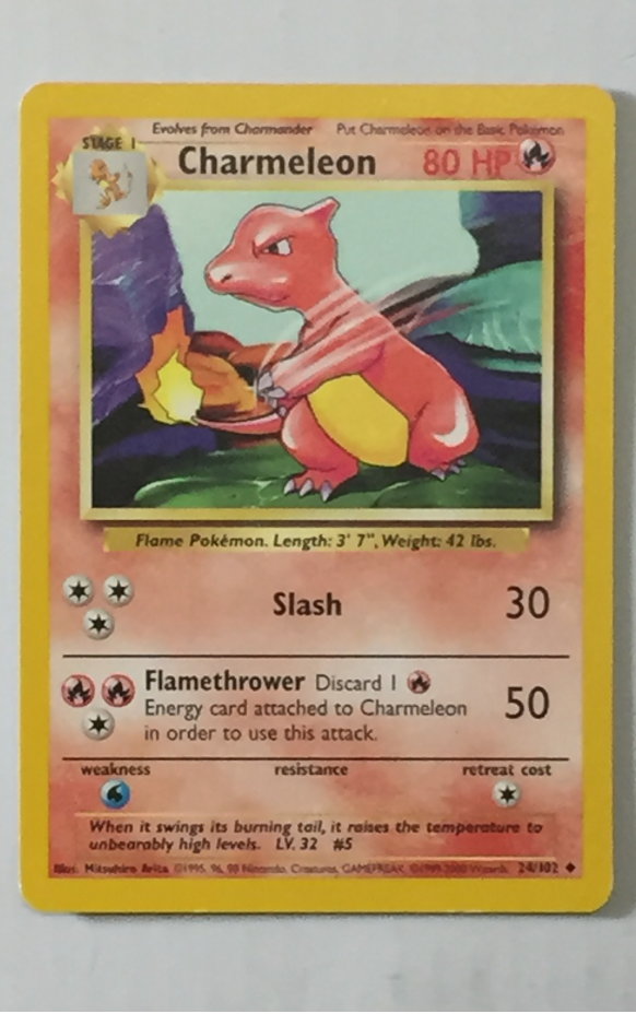 POKEMON - CHARMELEON 24/102 - BASE SET - UNCOMMON - LIGHT PLAY | eBay