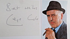 GEORGE COLE AUTOGRAPH MOUNTED TO CARD.