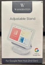 Wasserstein Adjustable Stand for Google Nest Hub (2nd Gen) - White
