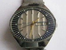 Vintage Soviet Watch POLJOT Stadium Calendar Mechanical USSR Men Watch