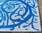 Original 11 by 14-inch Abstract Mixed Media Painting Handmade Blueprint Wall — photo 5