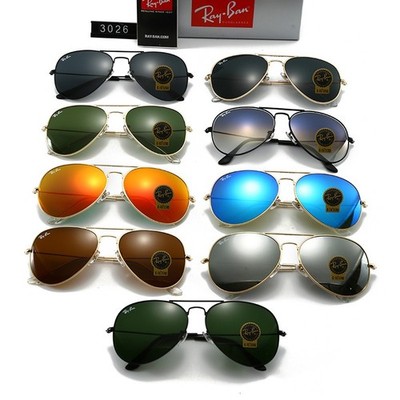 Unisex Ray-Ban RB3026 Sunglasses Multicolor Frame Multicolor Glass Lens 62mm