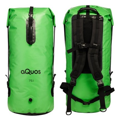 aQuos 70 L wasserdichter Rucksack robuster Packsack Drybag grün LKW Plane