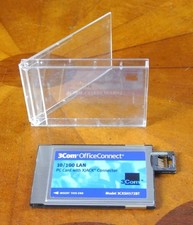3Com OfficeConnect 10/100 LAN PC Card with Xjack 3CXSH5272BT with Case