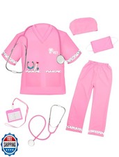 ANPHILE Kids Veterinarian Costume, Kids Doctor Vet Costume Outfit Pretend Pla