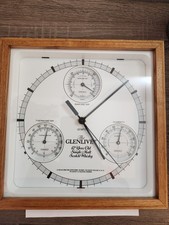 Vintage Springfield GLENLIVET Whisky Weather Station Wall Clock. New Battery