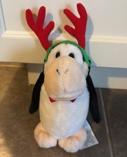 1985 Dakin Opus Reindeer Christmas Plush Penguin Stuffed Animal 7 inch