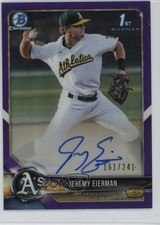 2018 Bowman Draft Chrome Pick Purple Refractor 161/241 Jeremy Eierman Auto 16hd