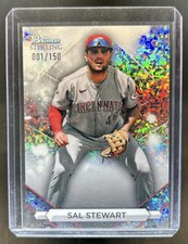 2023 Bowman Sterling Sal Stewart Mini Diamond Refractor #/150 Reds