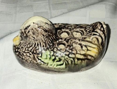 Vintage Brush McCoy Pottery Duck Flower Frog