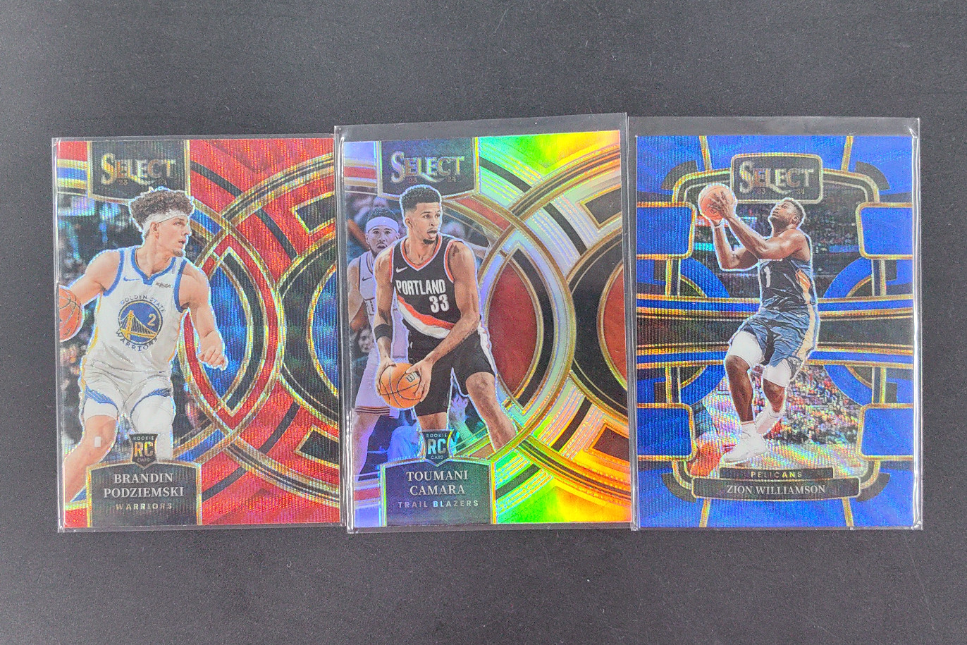 2023 Select Podziemski Camara Zion Williamson RC Blue Wave Concourse /75 LOT3