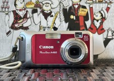 Canon Powershot A460 RED Digital Camera Optical Zoom Lens 4x Work 