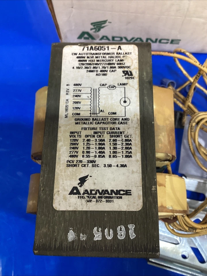 NEW ADVANCE CORE & COIL H.I.D Replacement Kit 71A6051-001D Ballast, 120/480V - Image 2 of 4