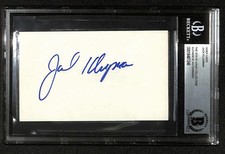 Jack Klugman Odd Couple Quincy MD Signed 3x5 Index Card Beckett