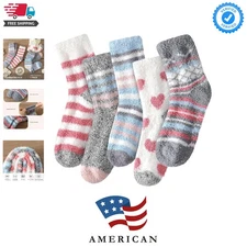 Fuzzy Socks for Women, 6 Pairs Warm Soft Fluffy Thick Cozy Plush Winter Socks...