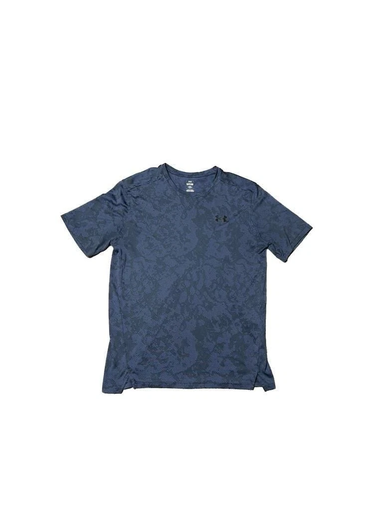 Under Armour Men's Tech Vent Geode Short Sleeve T-Shirt Blue Camo Pattern