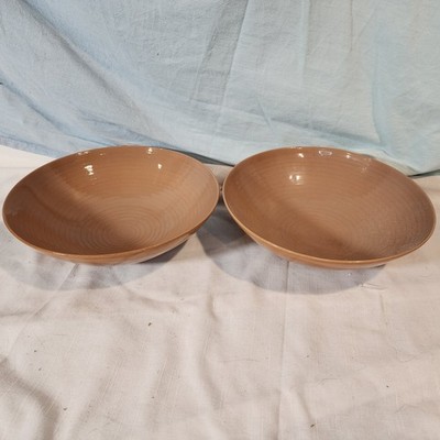 Vietri Rigato Mocha Bowls, Set of 2,Crafted in Italy, Nice!