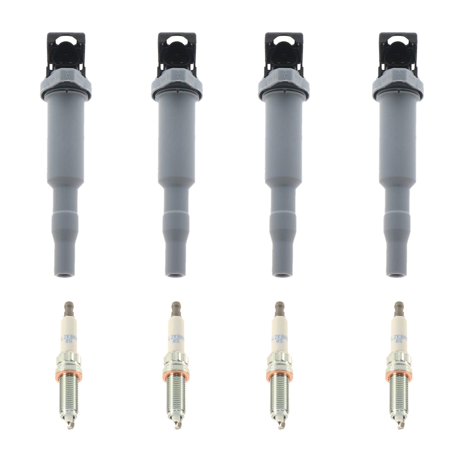 Bosch Ignition Coils and NGK Spark Plugs Kit for BMW 428i xDrive Gran Coupe