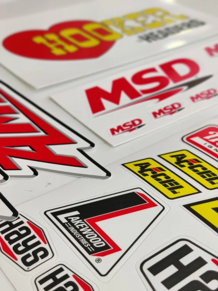 Paquete de 29 calcomanías clásicas Hotrod y mini carreras pegatinas NHRA ManCave caja de herramientas Foto 3 de 4