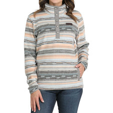 Cinch Ladies Polar Fleece Multi Striped Snap Pullover MAK9909004