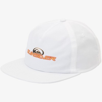 Quiksilver Pierdrop Snapback verstellbare flache Schirmmütze Baseballkappe für Herren - weiß