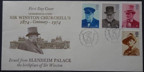 GB 1974 Sir Winston Churchill Blenheim Palace issue first day cover