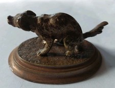 Petit Bronze De Vienne CHIEN Faisant Ses Besoins
