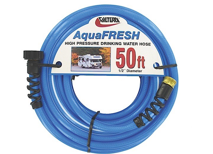 Valterra W01-8600 AquaFresh 1/2" x 50' Blue RV Drinking Water Hose 160 PSI