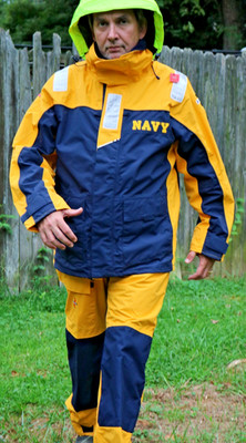 Musto Navy Performance Offshore Extreme Weather Sailing Set Jacket & Bib Pants M