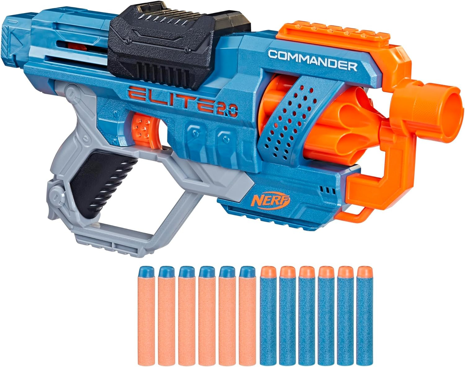 NERF Elite 2.0 Commander RD-6 Dart Blaster with 12 Darts for