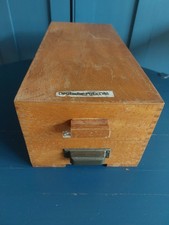 Vintage Holz-Karteikasten für A6-Format - Au...