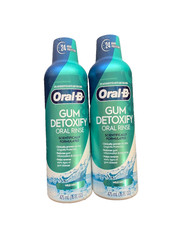 Oral-B Gum Detoxify Oral Rinse - Mild Mint - 2 Pack- 16 Fl Oz Each