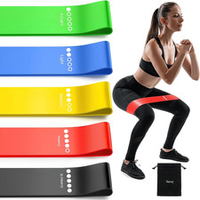 Resistance Bands for Working Out, 5-Pack Elastic Exercise Bands for Strength Tra