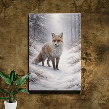 Modern Abstract Portrait Framed Canvas Artwork Contemporary Decor