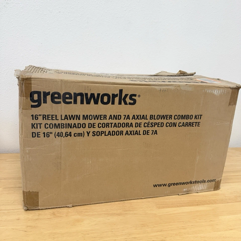 16-дюймовая катушечная газонокосилка GreenWorks 25052 + воздуходувка 7 ампер 24012 - Изображение 4 из 4