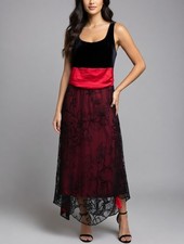 Vintage Y2K Studio Y Burnout Velvet Dress Large Whimsigoth Siren Hoco Romantic