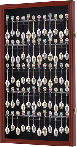 Displaygifts 60 Souvenir Spoon Tea Spoon Display Case Rack Holder Wall ...