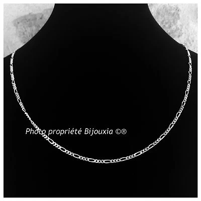 Kette 45cm X 2,20mm Figaro-Muster Massives Silber 925/1000 NEU Mit Etikett - Bild 1 von 4