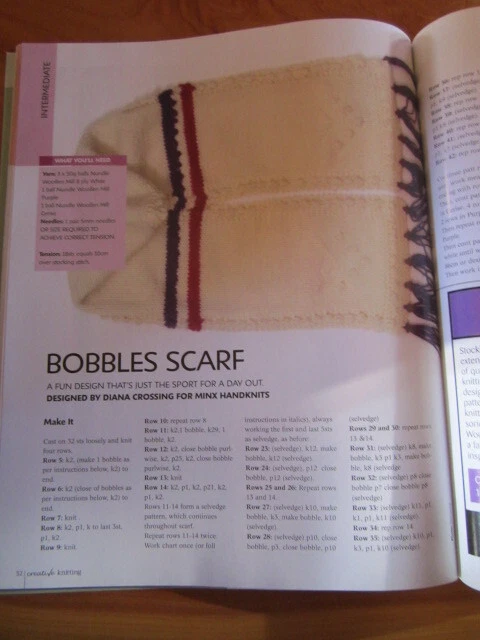 KNITTING BOOK CREATIVE KNITTING ISSUE 06 SCARF 2004  * MUST SEE - Image 2 of 3