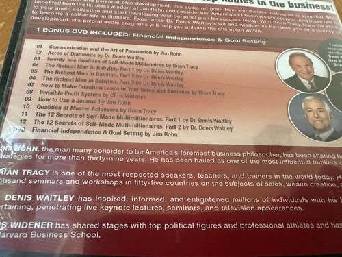 MOTIVATIONAL BUSINESS LEGENDS SUCCESS BOX SET BY JIM ROHN, TRACY - 13 CDS & DVD! - Picture 8 of 10
