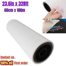 23.6" x 328ft DTF Film Roll Double Sided Warm Peel for 24in DTF Printer