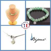 ParüRe Schmuck Armband Halskette 10 Perlen Aventurine 8 Mm. Kette In GrößE Pers