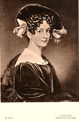 Postcard Munich - J. Stieler: Maximiliana Borzaga - Ackermanns Kunstverlag series 126