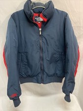 Vtg The North Face Blue Tag Made In USA Down Zip Jacket Size L Men  s Navy Red
