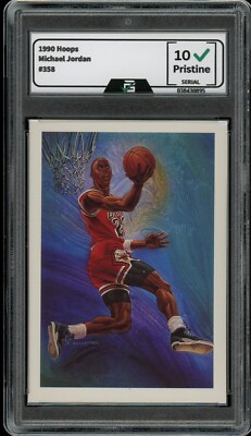 その他 Michael Jordan NBA Hoops 1990 x 10 1990 Hoops #358 Michael Jordan GRADED 10 GEM MINT HOF Chicago