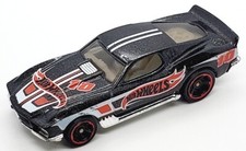 2016 HOT WHEELS BLVD BRUISER #10 METAL FLAKE BLACK DIECAST 3" CAR W/ RED & WHITE